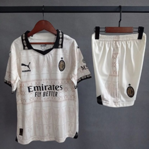 Ac Milan Fourth Cream 24-25 kit jersey with shorts