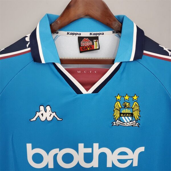Manchester City Home  1997-99 Retro Jersey - Image 3