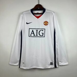Manchester united away 2008-09 Full sleeves Retro Football jersey