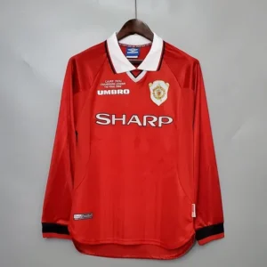 Manchester United 1999-00 Champions League Full-Sleeve Retro Football Jersey