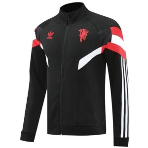 Manchester United Black With White Hand stripe Jacket 24 25 season