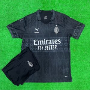 AC MILAN X PLEASURE BLACK KIT(JERSEY AND SHORTS)